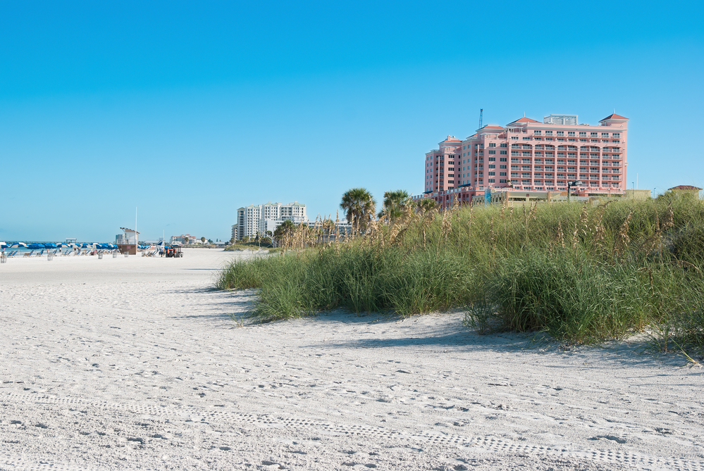sunshine beach in Clearwater of Tampa Florida America